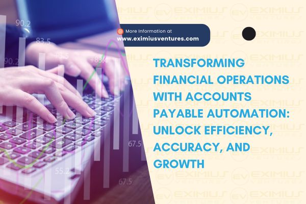 Illustration of automated accounts payable automation process with digital invoices, payment approvals, and financial software optimizing business cash flow.